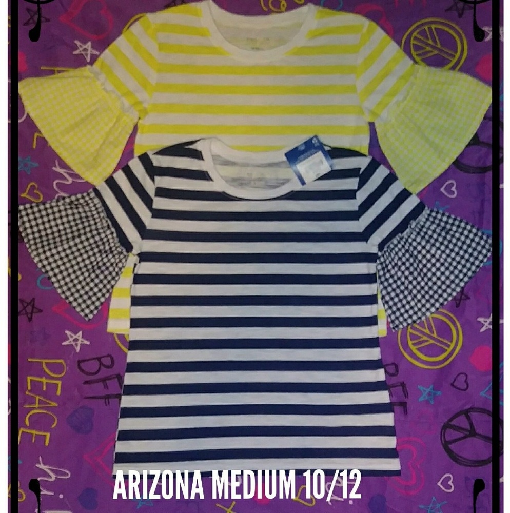 NEW~ SET OF 2 GIRLS YMEDIUM 10/12 ARIZONA TOPS